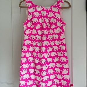 Lilly Pulitzer Delia Shift Bright Pink Elephant
